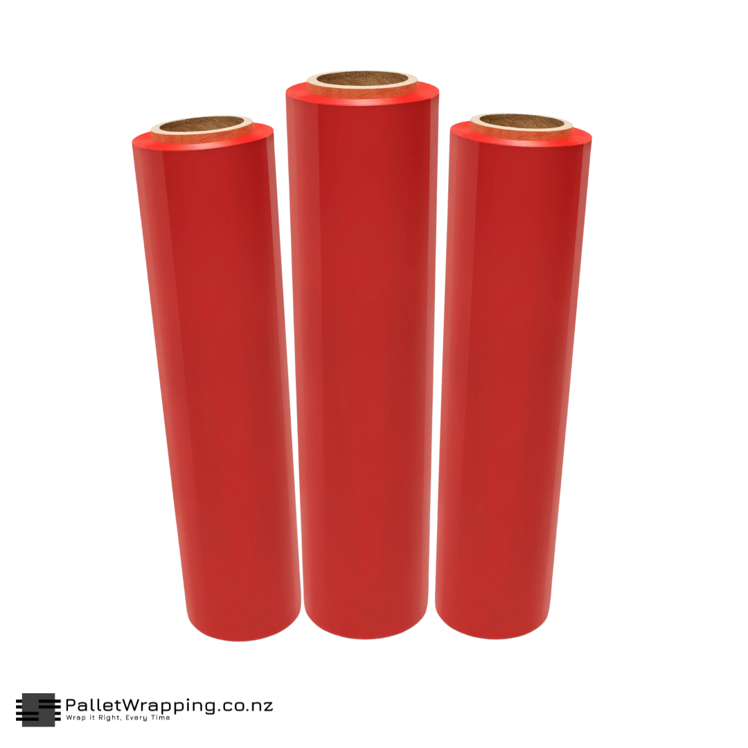 Pallet Wrapping stretch Roll (2) red colour hand wrap stretch rolls